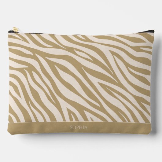 Zebra Print-neutral Zubehörtasche (Vorderseite)