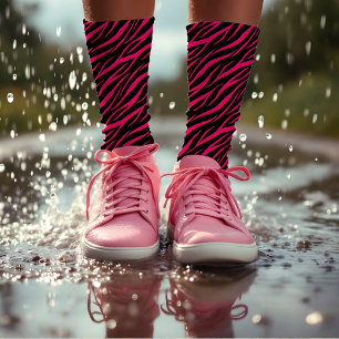 Zebra Print Niedlich Modern & elegant Girly Pink B Socken