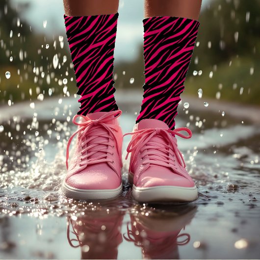 Zebra Print Niedlich Modern & elegant Girly Pink B Socken