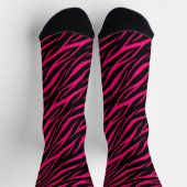 Zebra Print Niedlich Modern & elegant Girly Pink B Socken (Oben)