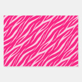 Zebra Print Niedlich Modern & elegant Girly Pink W Geschenkpapier Set (Vorderseite 3)