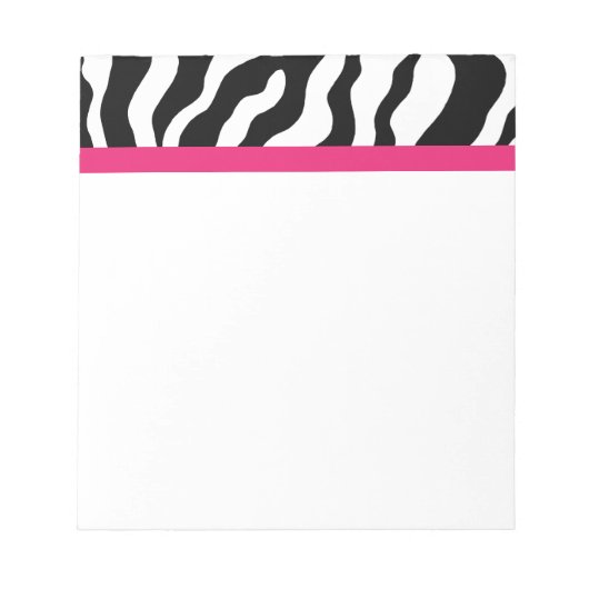 Zebra Print Notepad Notizblock (Vorderseite)