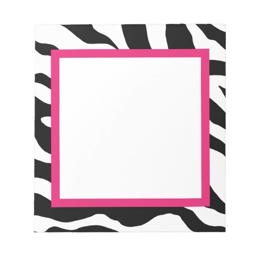 Zebra Print Notepad Notizblock (Vorderseite)