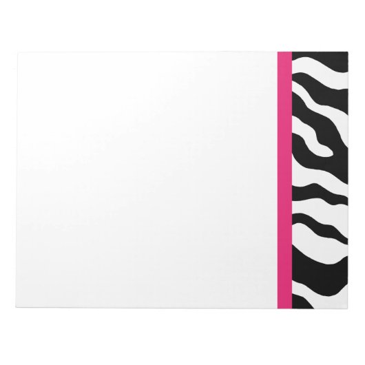 Zebra Print Notepad Notizblock (Vorderseite)
