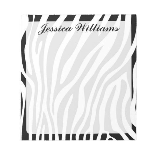 Zebra Print Notizblock (Vorderseite)