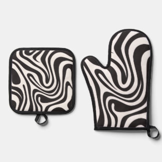 Zebra Print Ofenhandschuh & Topflappen-Set