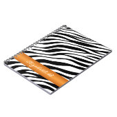 Zebra Print Orange Strip Personalisiertes Notebook Notizblock (Linke Seite)