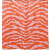 Zebra Print Orange und Pink Duschvorhang (Vorderseite)