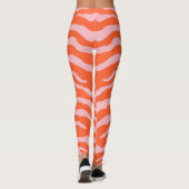 Zebra Print Orange und Pink Leggings (Rückseite)