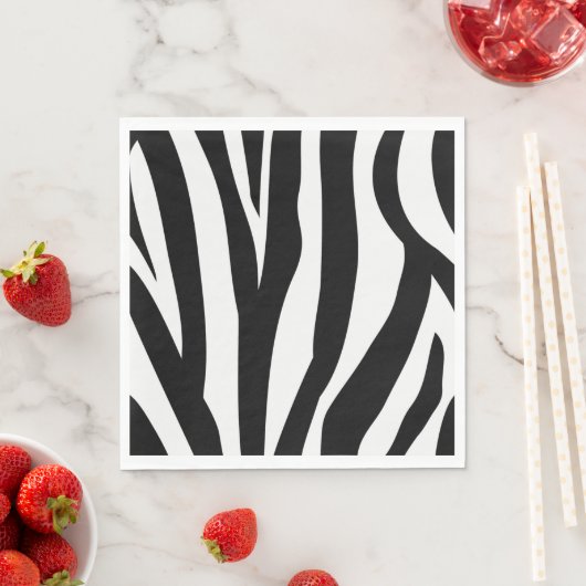 Zebra Print Paper Napkins Serviette (Beispiel)