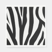 Zebra Print Paper Napkins Serviette (Vorderseite)