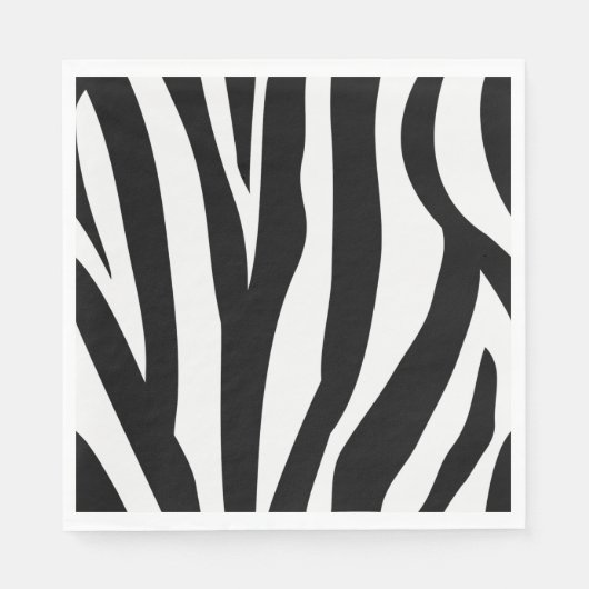 Zebra Print Paper Napkins Serviette (Vorderseite)