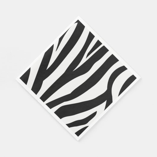Zebra Print Paper Napkins Serviette (Ecke)