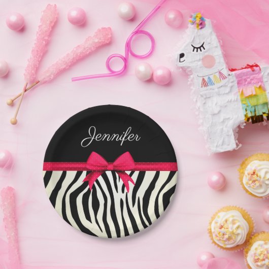 Zebra Print Pappteller (Party)