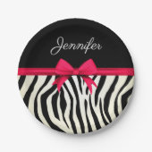 Zebra Print Pappteller (Vorderseite)
