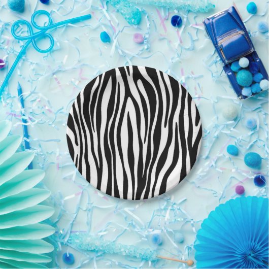 Zebra Print Pappteller (Party)
