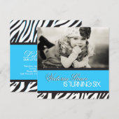 Zebra Print Party Einladung (Vorne/Hinten)