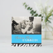 Zebra Print Party Einladung (Stehend Vorderseite)