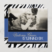 Zebra Print Party Einladung (Vorne/Hinten)