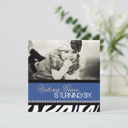 Zebra Print Party Einladung (Stehend Vorderseite)