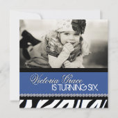 Zebra Print Party Einladung (Vorderseite)