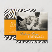 Zebra Print Party Einladung (Vorne/Hinten)