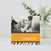 Zebra Print Party Einladung (Stehend Vorderseite)