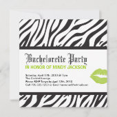 Zebra Print Party Einladung (Vorderseite)