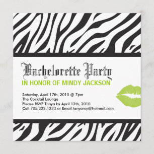 Zebra Print Party Einladung