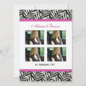 Zebra Print Party Einladung (Vorderseite)