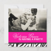 Zebra Print Party Einladung (Vorderseite)