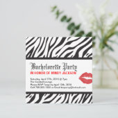 Zebra Print Party Einladung (Stehend Vorderseite)