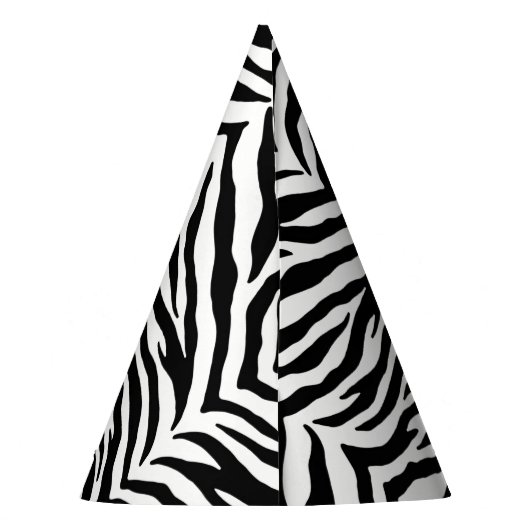 Zebra Print Party Hat Partyhütchen (Rückseite)
