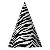 Zebra Print Party Hat Partyhütchen (Vorderseite)