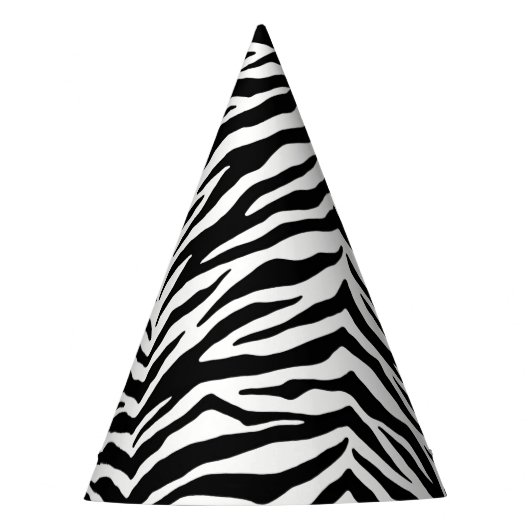 Zebra Print Party Hat Partyhütchen (Vorderseite)