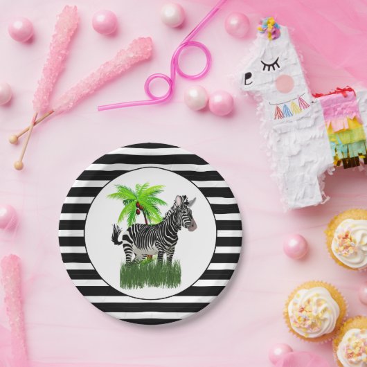 Zebra Print Party Pappteller (Party)