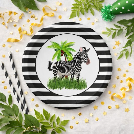 Zebra Print Party Pappteller