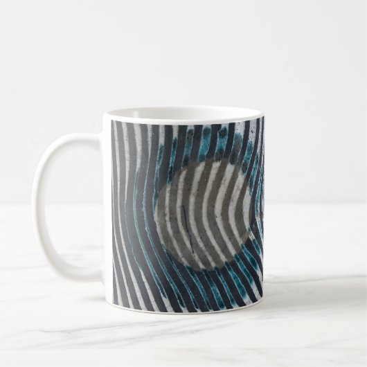 Zebra Print Pattern Afrikanische Kunst Kaffeetasse (Links)
