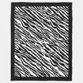 Zebra Print Pattern Fleece Blanket (Vorderseite)