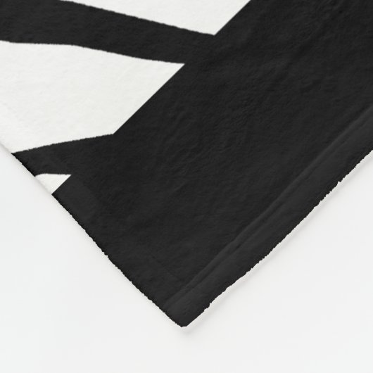 Zebra Print Pattern Fleece Blanket (Ecke)