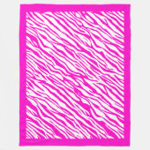 Zebra Print Pattern Fleece Blanket (Vorderseite)