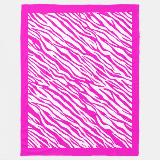 Zebra Print Pattern Fleece Blanket (Vorderseite)