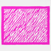 Zebra Print Pattern Fleece Blanket (Vorderseite (Horizontal))