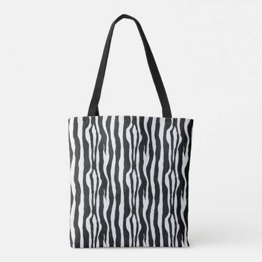 Zebra Print Pattern Monogram Tasche (Rückseite)