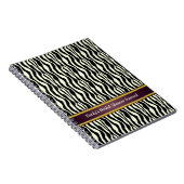 Zebra Print Pattern Notizblock (Rechte Seite)