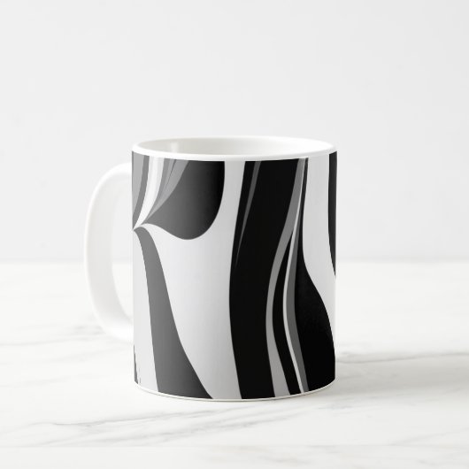Zebra Print Pattern Tasse (Vorderseite Links)