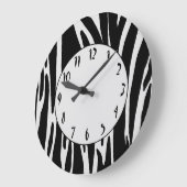 Zebra Print Pattern Wall Clock Große Wanduhr (Winkel)