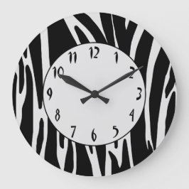 Zebra Print Pattern Wall Clock Große Wanduhr