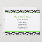 Zebra Print Peace Sign Geburtstagsparty Einladung (Rückseite)