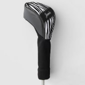 Zebra Print Personalisiert Golf Headcover (angewinkelt)